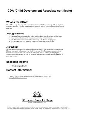 Child Development Associate (CDA) Plan