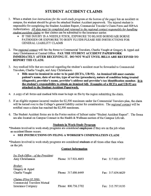 Student Accident Claim Form