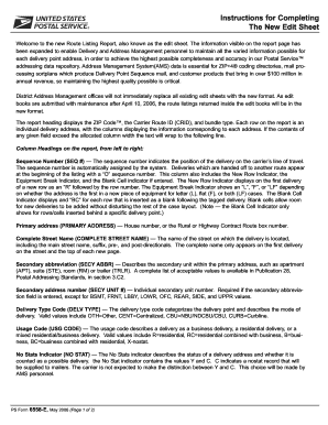 USPS Route Listing Report