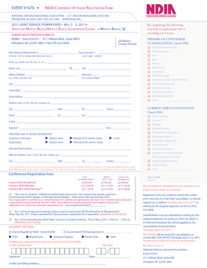 NDIA Conference Attendee Registration Form
