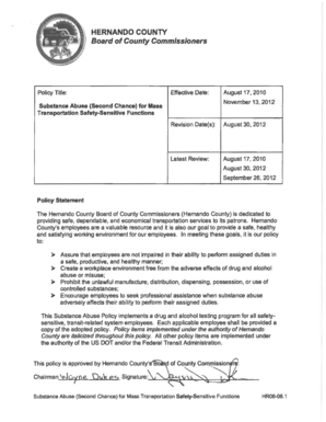 Substance Abuse Model Policy Second Chance Version