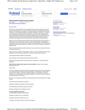 PExt Complete Goods Forecast Analyst job - John Deere - Olathe, KS Indeed - econ iastate