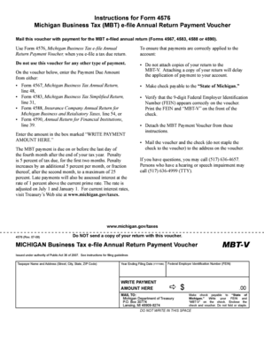 Michigan Business Tax Payment Voucher