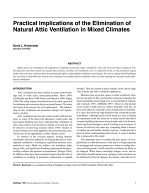 Practical Implications of the Elimination of Natural Attic Ventilation in ...