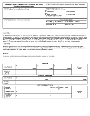 Payment Bond - Construction Contract
