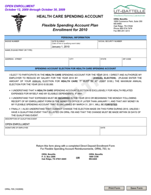 Health Care Spending Account Enrollment Form