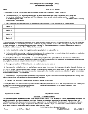 Job Occupational Groupings JOG Enlistment Guarantee - US Navy - cnrc navy