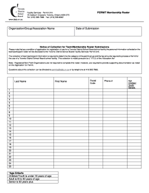 Permit Membership Roster