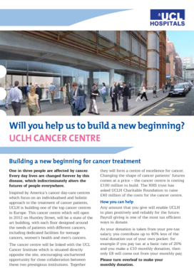 UCLH Cancer Centre Fundraising Appeal