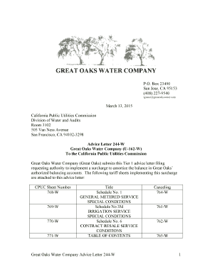 Job shadowing letter - Rev Great Oaks Water Company Advice Letter 244-Wdoc