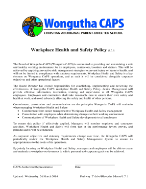 Workplace Health and Safety Policy 171