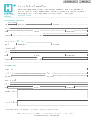 Community Event Proposal Form - hrhfoundationca