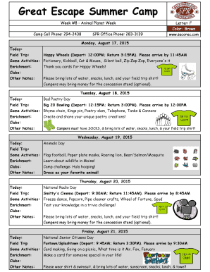 Printable color wheel - the great escape schedule