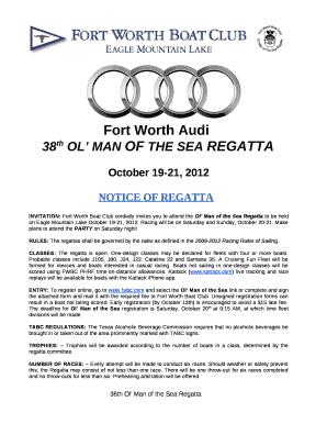 October 19-21, 2012 NOTICE OF REGATTA - RegattaTech.com