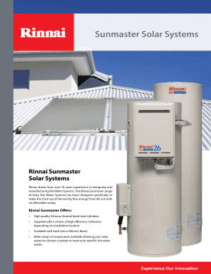 rinnai sunmaster solar