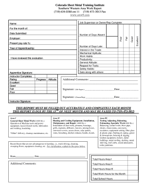 CS Work Report - Sheet Metal Workers Local 9