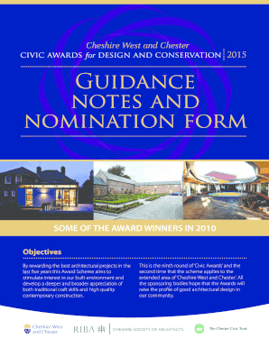 For Guidance notes and nomination form - Chester Civic Trust - chestercivictrust org