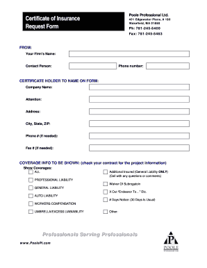 Download the Cert Request-PPL Form - Poole Professional Ltd.