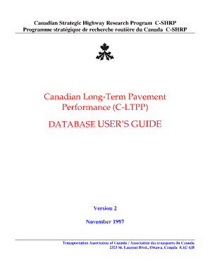 Database user&amp;#39;s guide - Canadian Strategic Highway Research ...