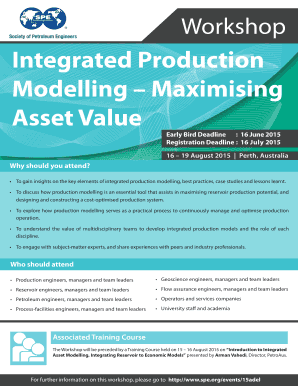 Integrated Production Modelling Workshop and Training Course - spe-qld
