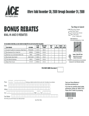 BONUS REBATES Two Ways to Submit - aceimagegnet - ace imageg