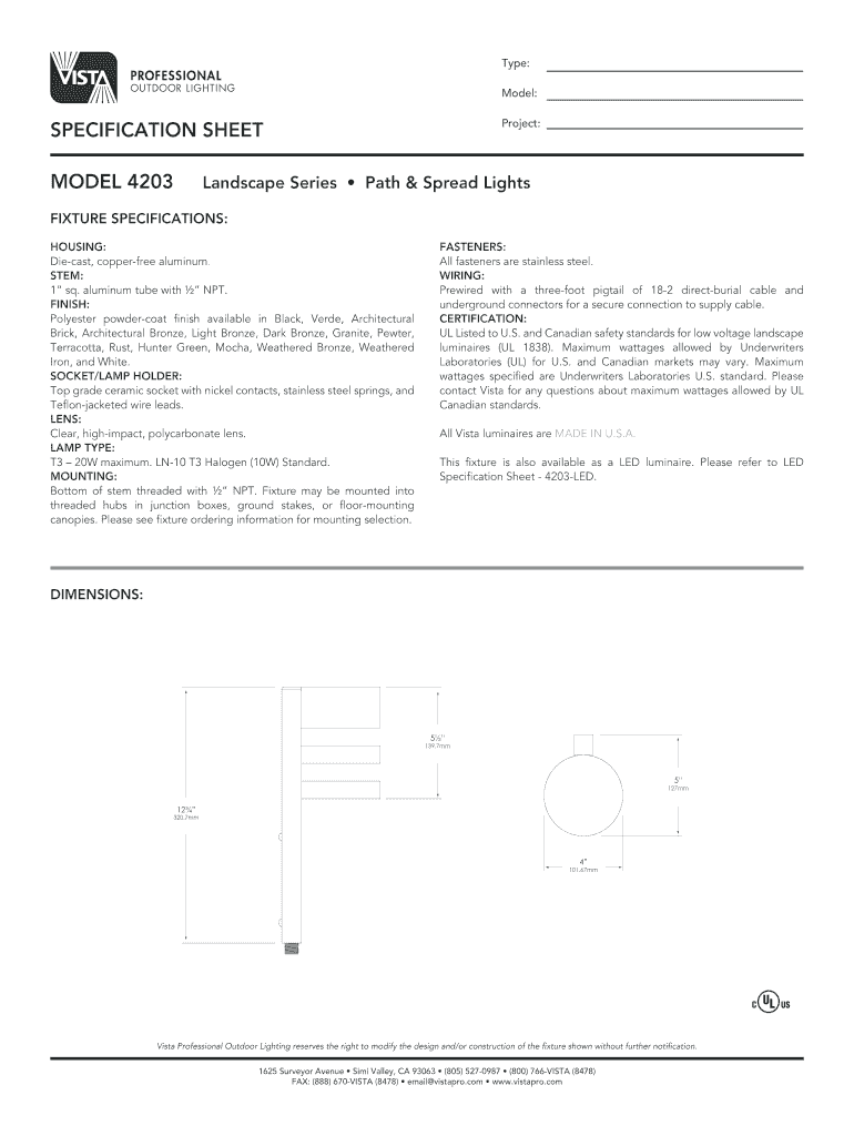 Fillable Online MODEL 4203 Fax Email Print pdfFiller