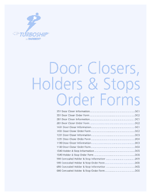 Fillable Online Door Closers, Fax Email Print - pdfFiller