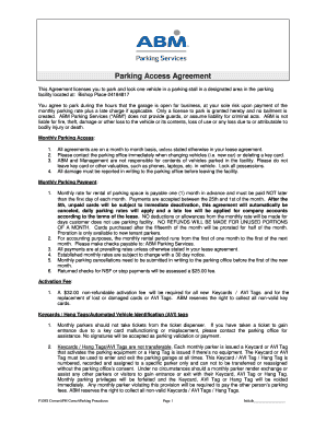 Parking Access Agreement - Bishop Place - bishopplace