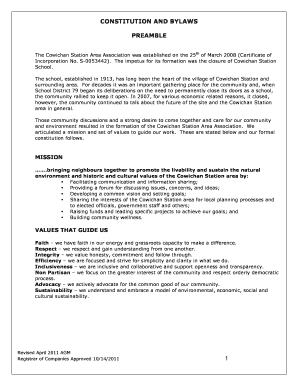 CONSTITUTION AND BYLAWS PREAMBLE - bcowichanstationbborgb