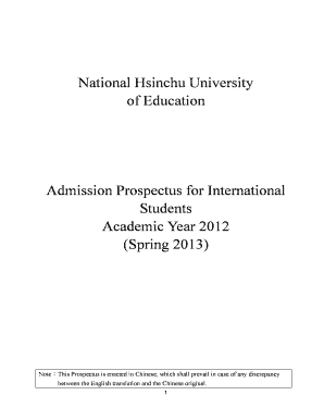 Admission Prospectus for International Students Academic - aca web2 nhcue edu