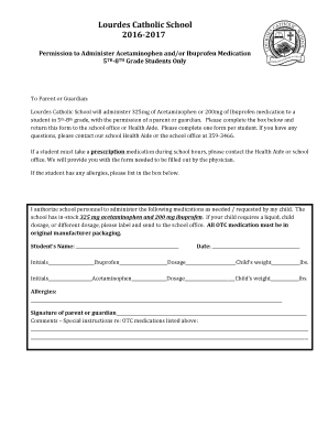 Ibuprofen Permission Formdocx - lourdescatholic