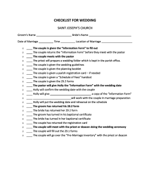 Complete wedding checklist pdf - CHECKLIST FOR WEDDING - twosaintsus