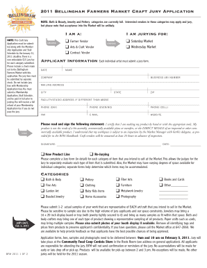 Applicant Information - Bellingham Farmers Market Home - bellinghamfarmers