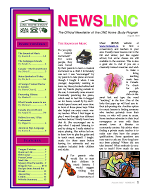 August Newsletter - LINC Home Study - Canada - linchsnational