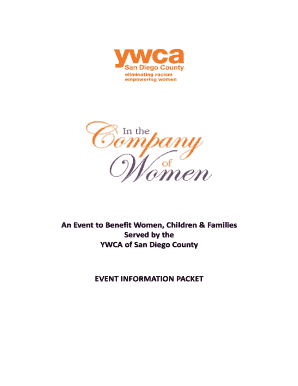 Invitation letter sample for event - An Event to Benefit Women, Children & Families Served by the ... - ywcasandiego