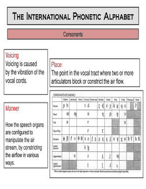 Fillable Online The International Phonetic Alphabet Fax Email Print ...