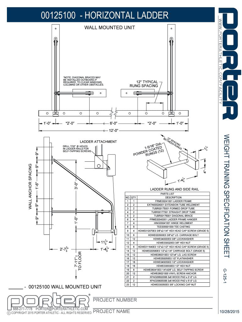 Fillable Online 00125100 horizontal ladder Litania Sports Group Fax