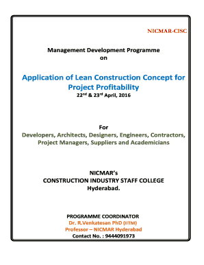 Lean construction nicmar form
