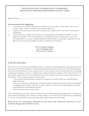 The center for conservation leadership certificate Program