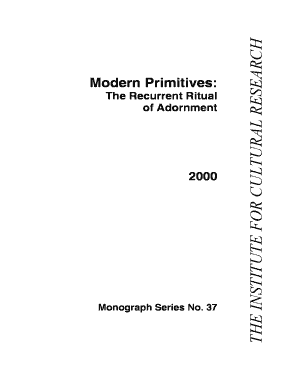 Modern Primitives Present-day forms of body adornment seen as part of an unbroken tradition universally practised by tribal groupings - i-c-r org