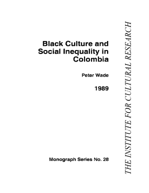 Black Culture and Social Inequality in Colombia An investigation of the nature of racial discrimination and racism in Colombia - i-c-r org