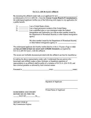 OCGA 50-36-1(e)(2) Affidavit By executing this affidavit under oath ...