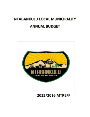 Ntabankulu local municipality annual budget 2015/2016 mtreff - ntabankulu gov