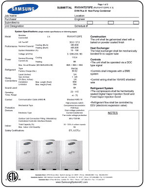 Page 1 of 3 SUBMITTAL RVXVHT375FE RVXVHT125FE X 3 DVM
