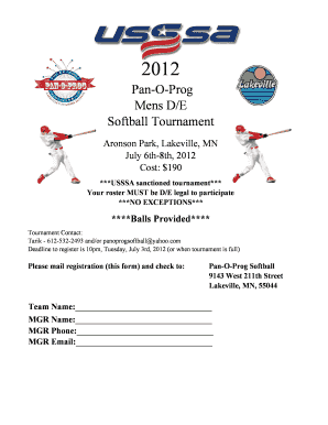 Pan o prog softball tournament 2022