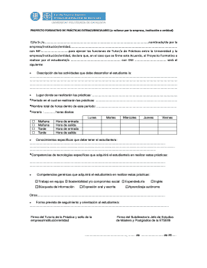 PROYECTO FORMATIVO DE PRCTICAS EXTRACURRICULARES a