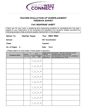 Teacher Evaluation Form - End of Year Form 30511 - swconnect org