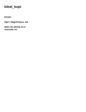 Windshield survey paper example - L05334 Bjrn Magnhilden ed ISBN 82-92428-40-2 noemata