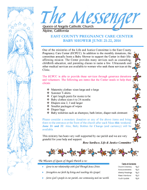 EAST COUNTY PREGNANCY CARE CENTER BABY SHOWER JUNE 21-22 2014 - queenofangels