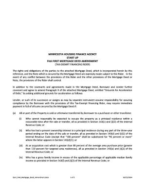 Simple mortgage deed word format - mortgage amendment sample